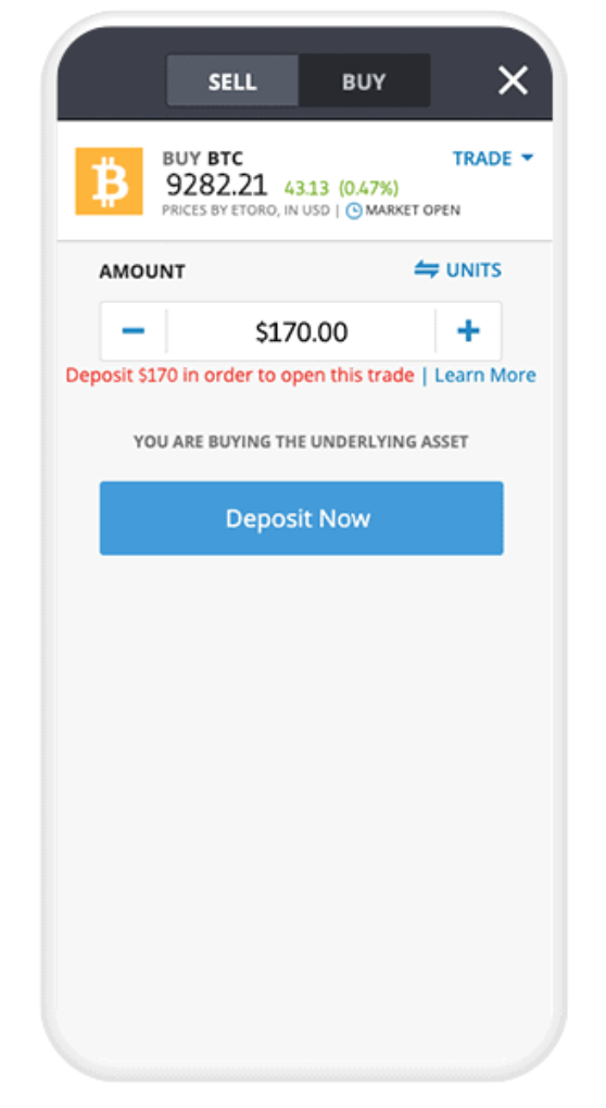 شراء البيتكوين من على منصة إيتورو