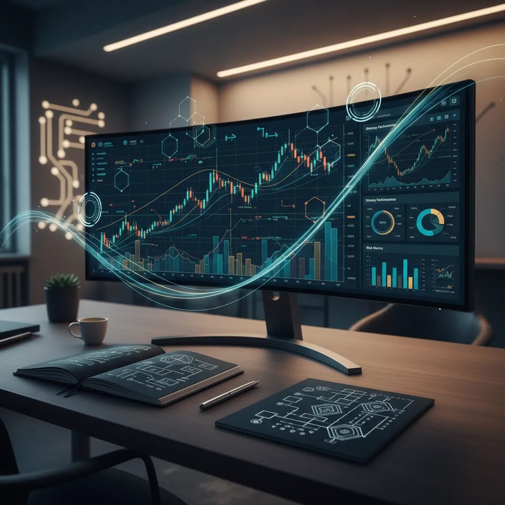 cTrader automation and copy trading concept with advanced analytics dashboards and forex strategy tools