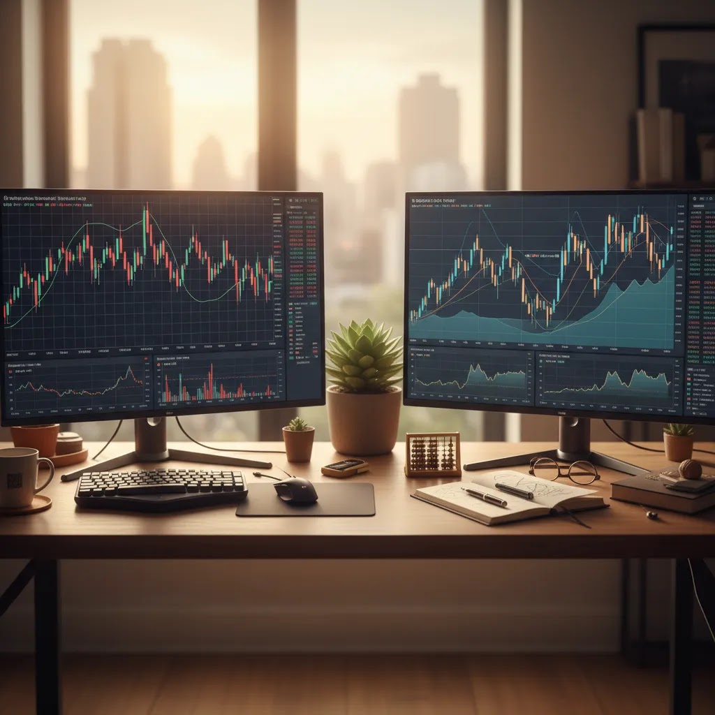 Day trading for beginners compared with swing trading strategies using chart analysis