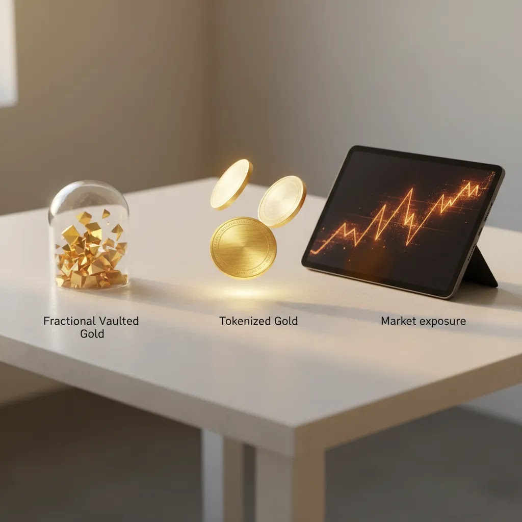 Digital gold investment in UAE comparison of vaulted gold tokenized gold and app-based market exposure