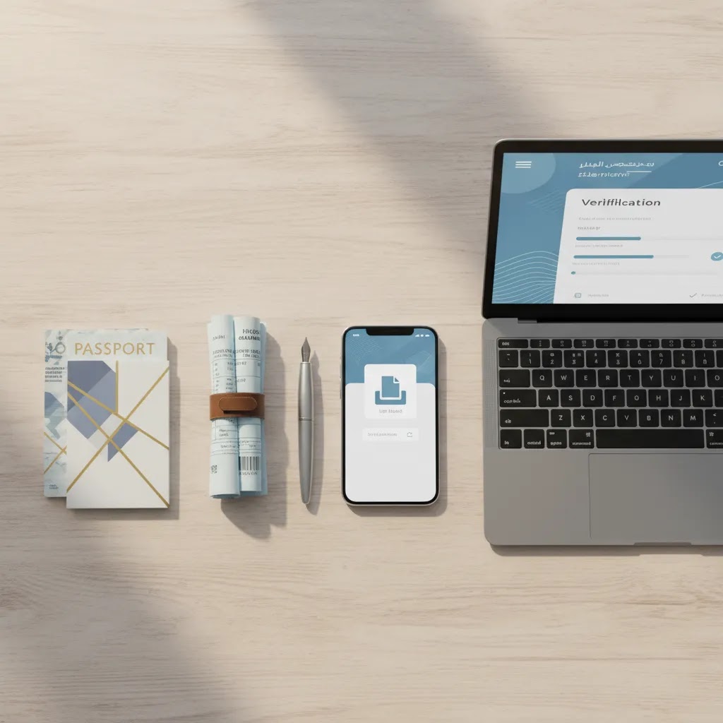 Documents needed trading account UAE including ID, proof of address, and KYC verification setup