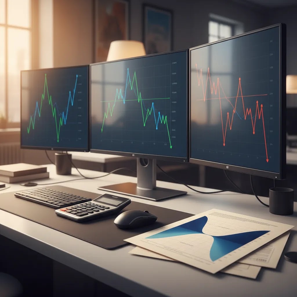 Forex currency pairs charts showing liquidity volatility spreads and currency pair correlation in a professional trading setup