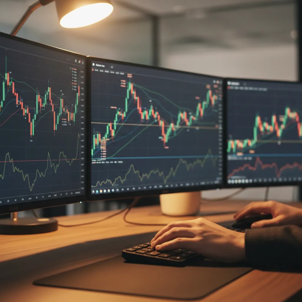 Forex scalping strategy shown through short interval market charts and precise trade execution