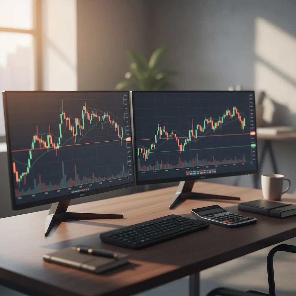 Forex spread explained with bid ask spread concept on a professional trading screen