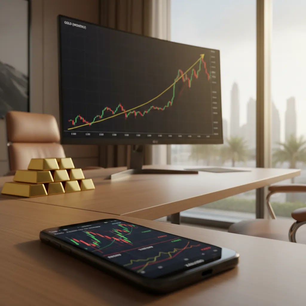 Gold forecast today versus long term outlook shown with short term and long term gold market charts