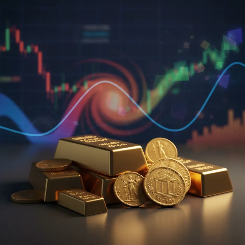 Gold price forecast technical concept showing macro factors behind gold price analysis and chart movement