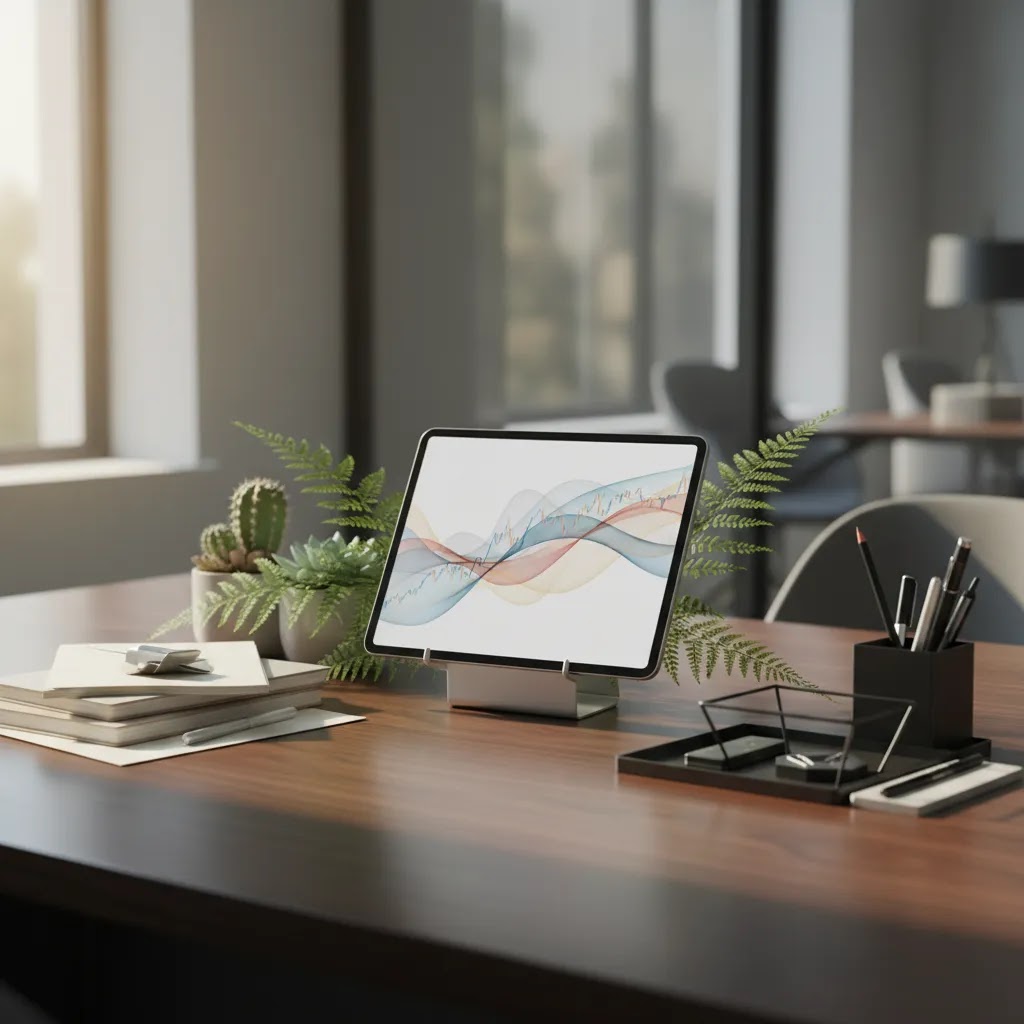 Hedging strategies concept showing portfolio hedging and risk management in a professional finance workspace