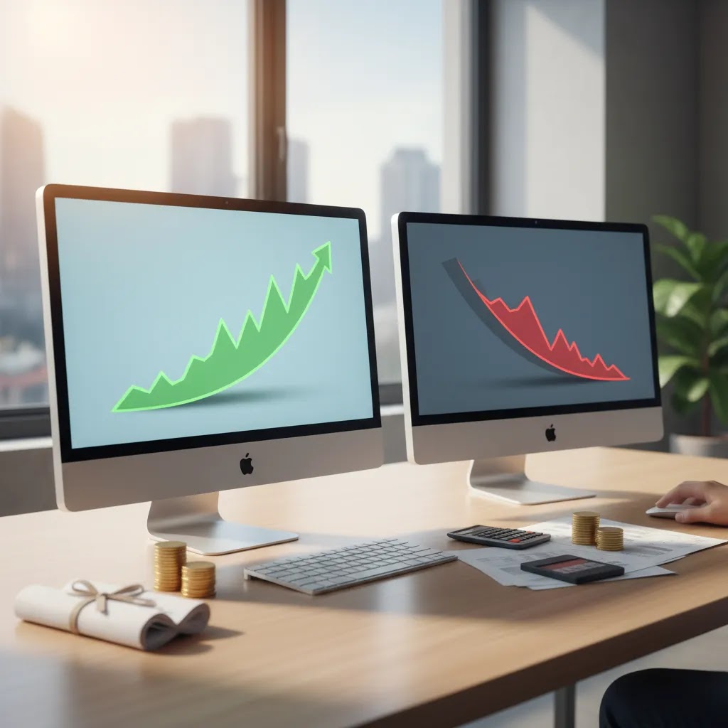 How to buy and sell shares in stock trading with charts and investment tools