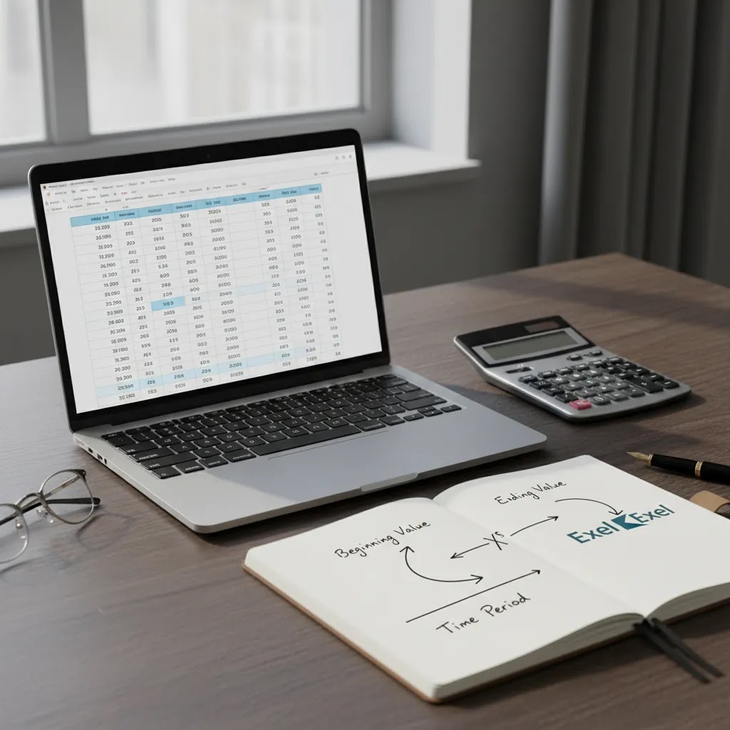 How to calculate CAGR example with spreadsheet, calculator, and annualized return planning