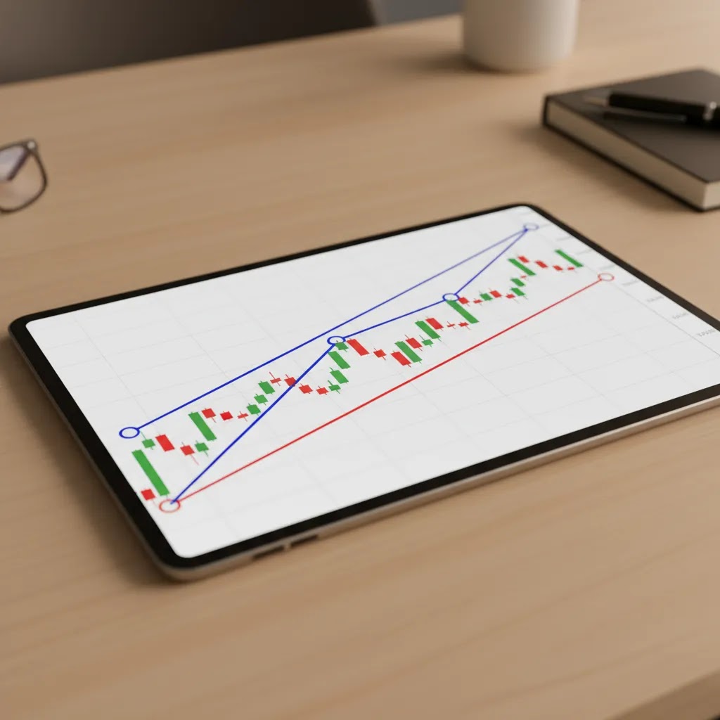 How to draw trend lines correctly on a chart for trend line trading and market trend analysis
