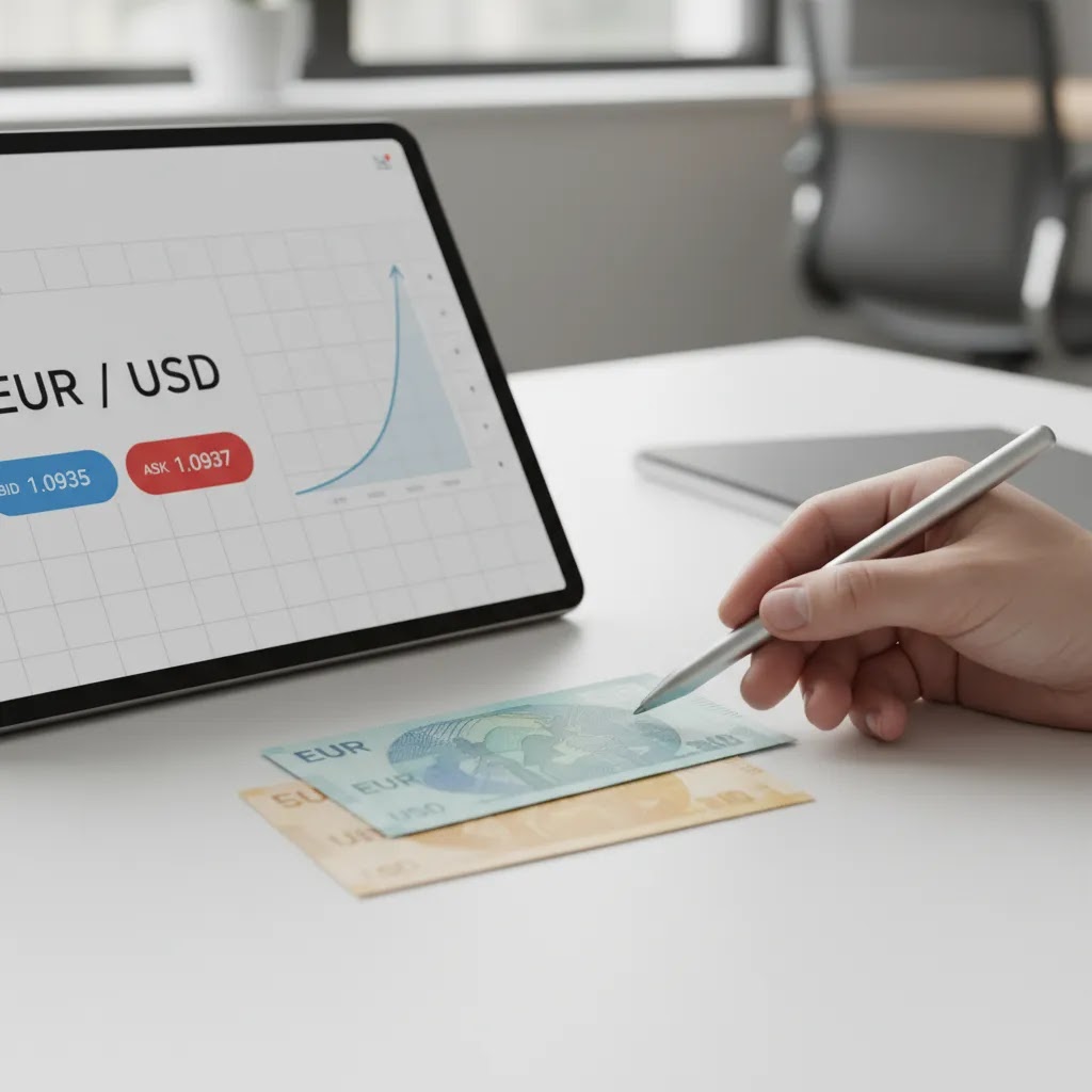 How to read forex currency pairs on a trading screen showing base and quote currency structure