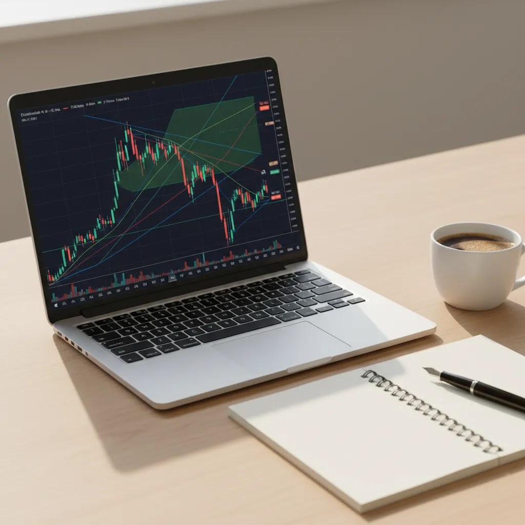How to use Ichimoku trading strategy workspace with chart setup for beginners learning technical analysis