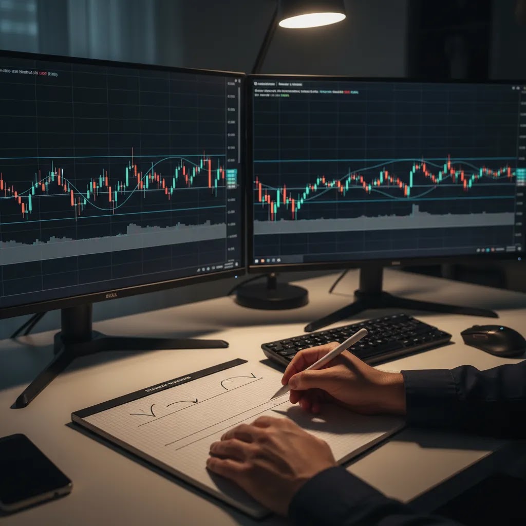 How to identify range trading conditions in a sideways market using support resistance and Bollinger Bands
