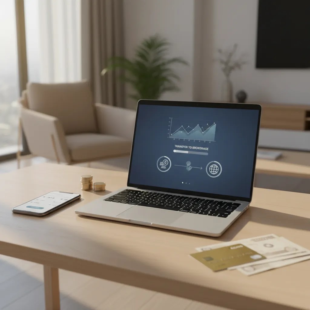 Open brokerage account UAE funding and withdrawals with bank transfer, card payment, and online trading account setup