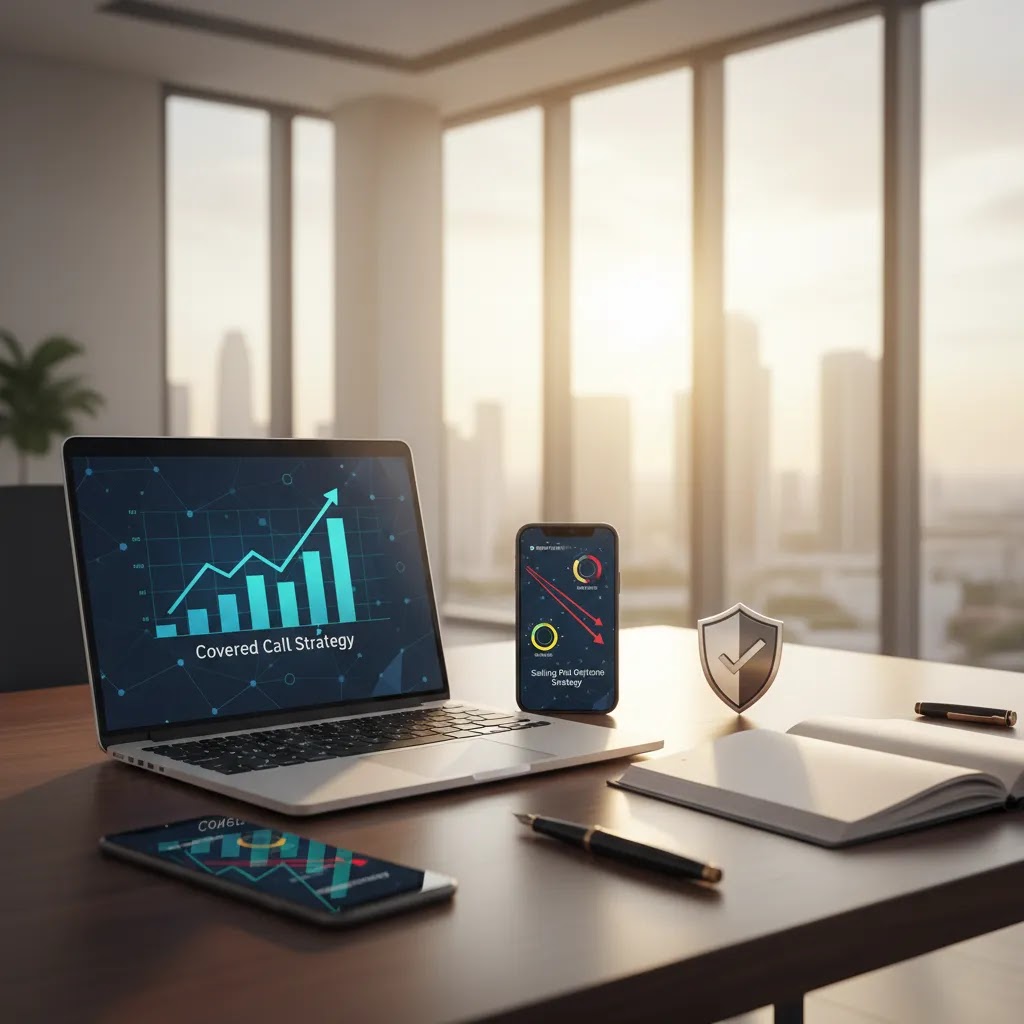 Options trading platform UAE image showing strategy planning and regulated platform comparison setup