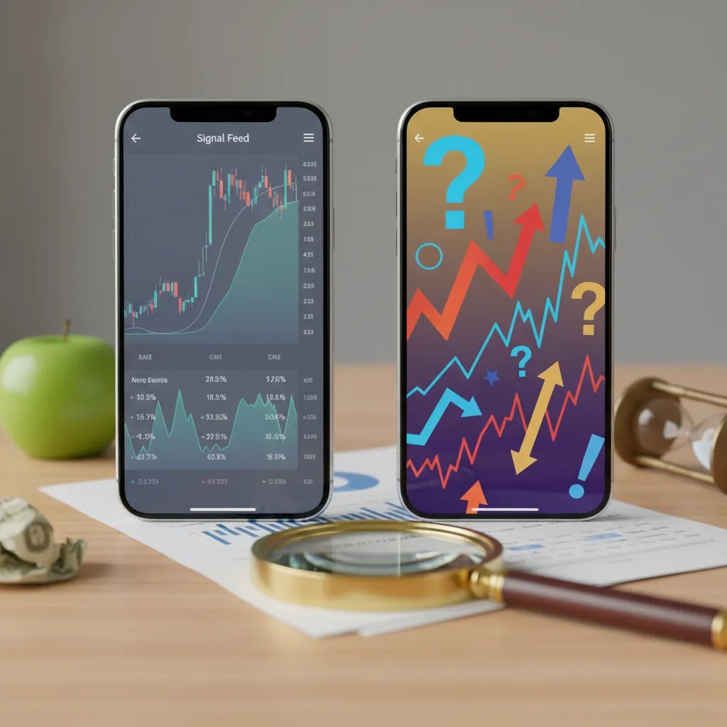 Paid vs free forex signals comparison with signal scam warning cues