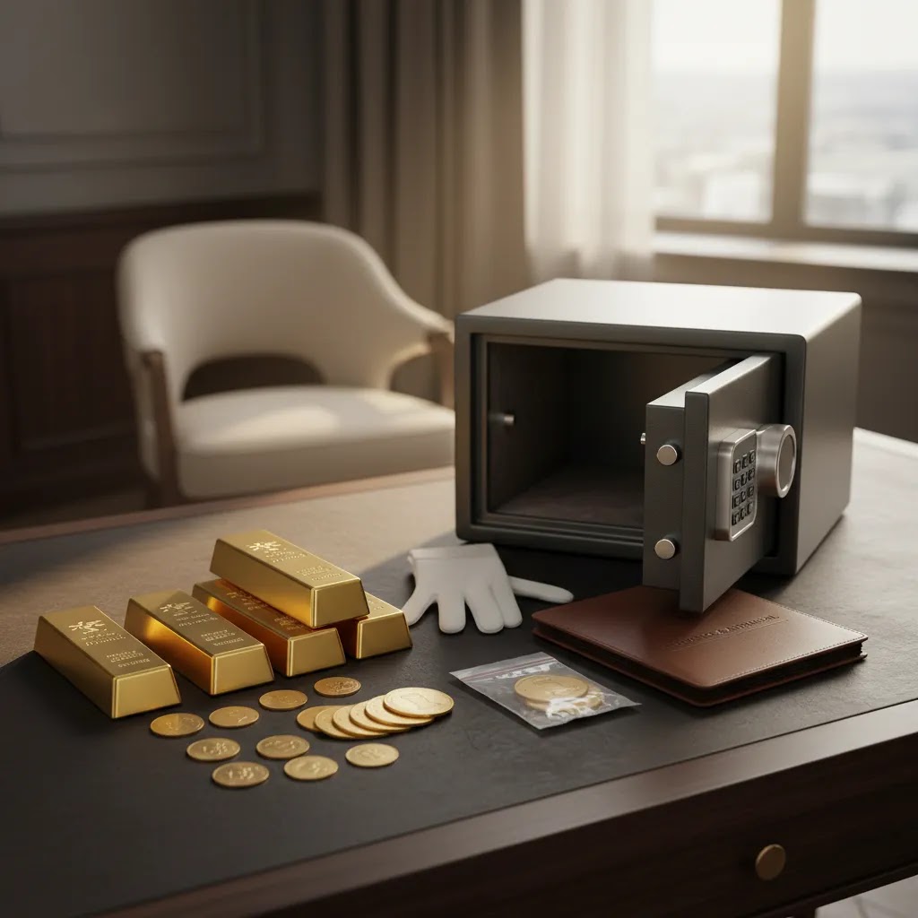 Physical gold storage and security considerations compared with gold ETF investment