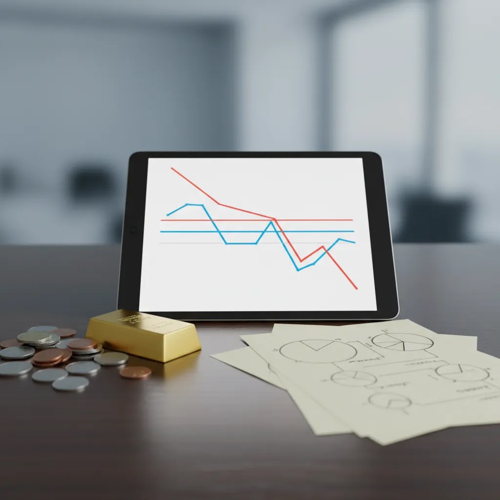 Portfolio hedging image showing hedging with options and gold as hedge in a diversified investment setup