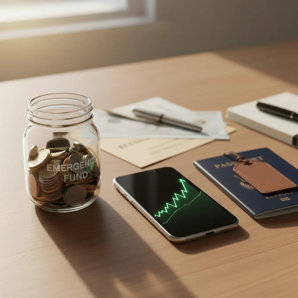 50 30 20 budget rule for saving vs investing with emergency fund and budget plan concepts