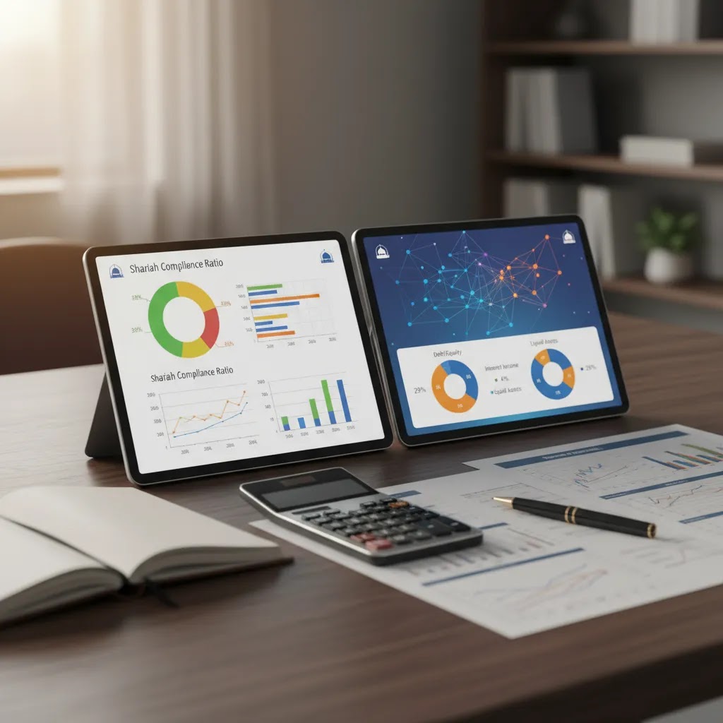 Comparison of shariah screening thresholds for halal stocks and Islamic ETF selection