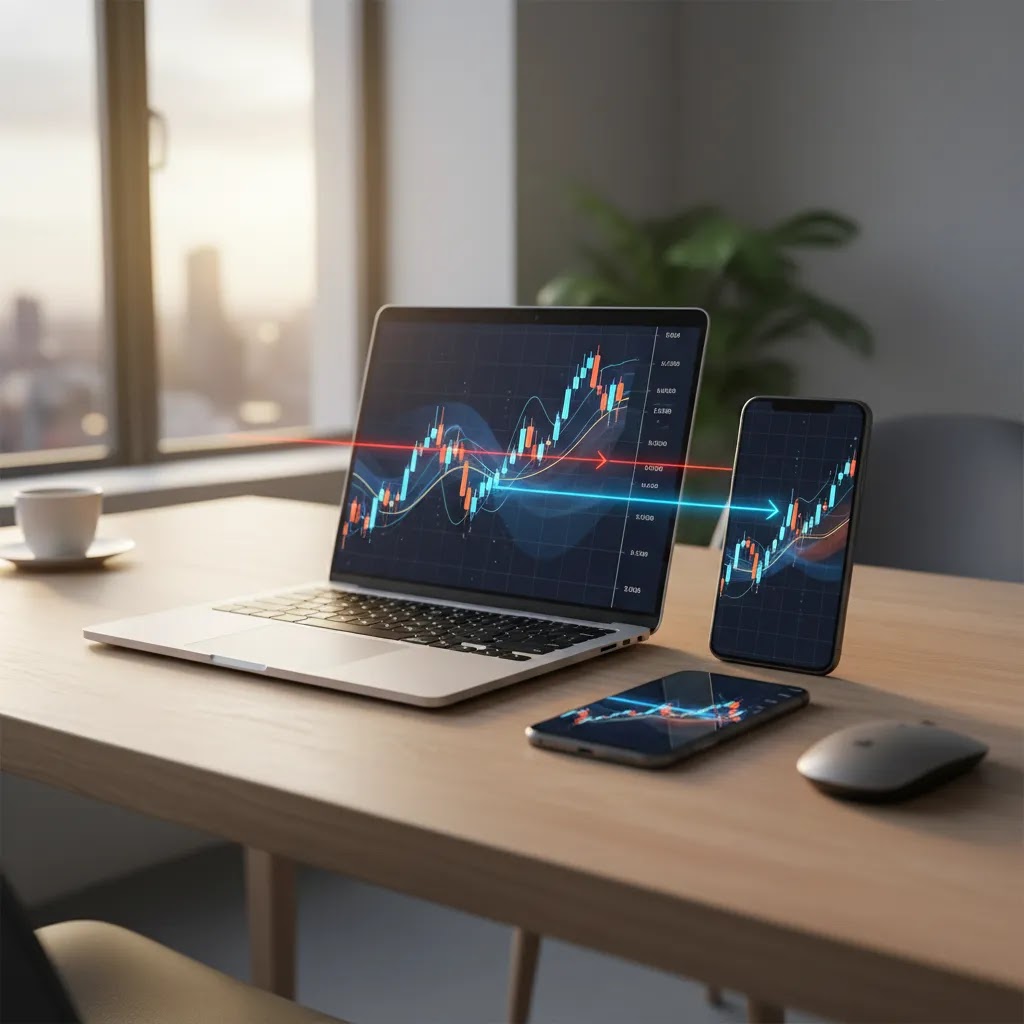 Slippage in trading shown through order price change on a professional trading desk