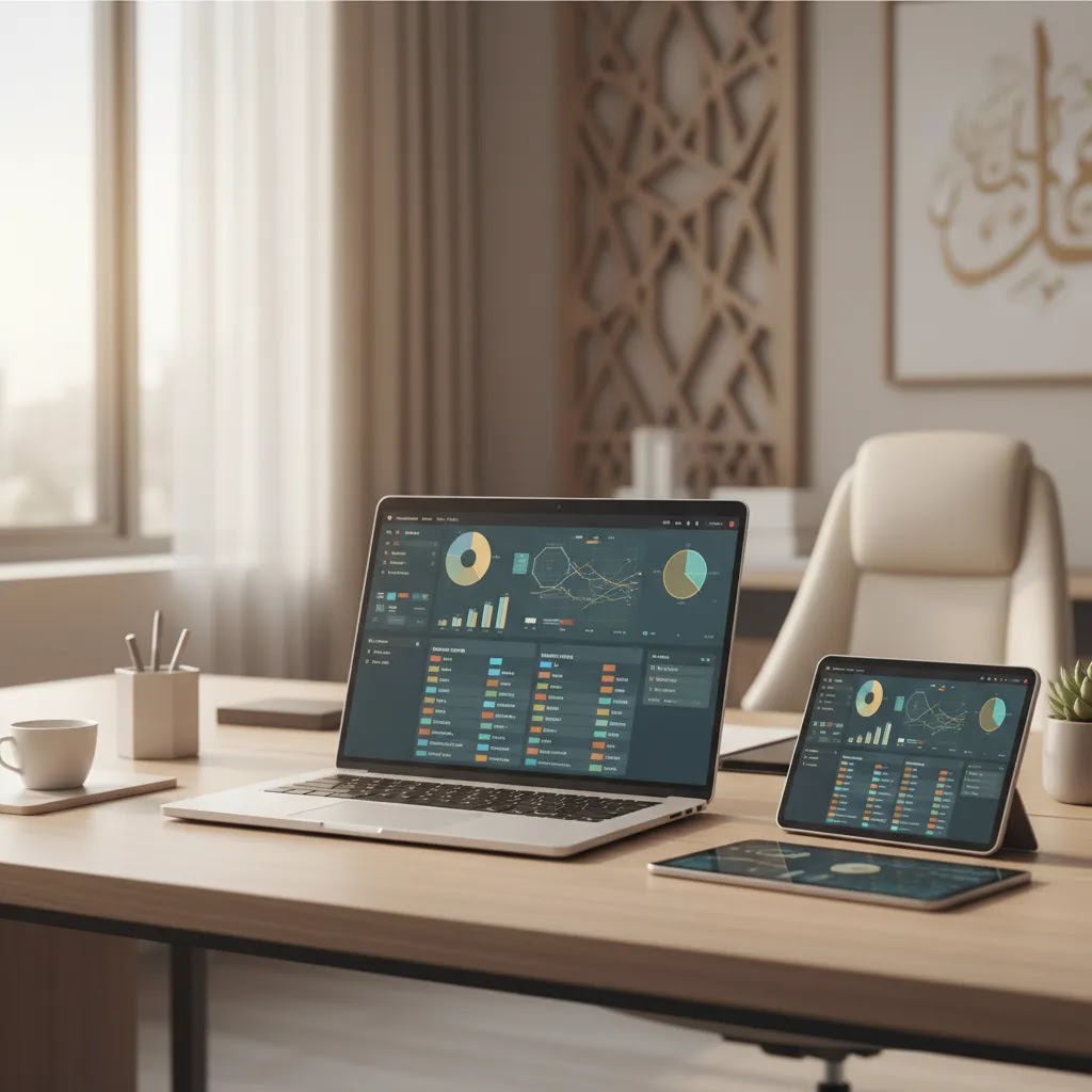 Stock screener dashboard on a professional UAE investor workspace for finding and filtering the best stocks