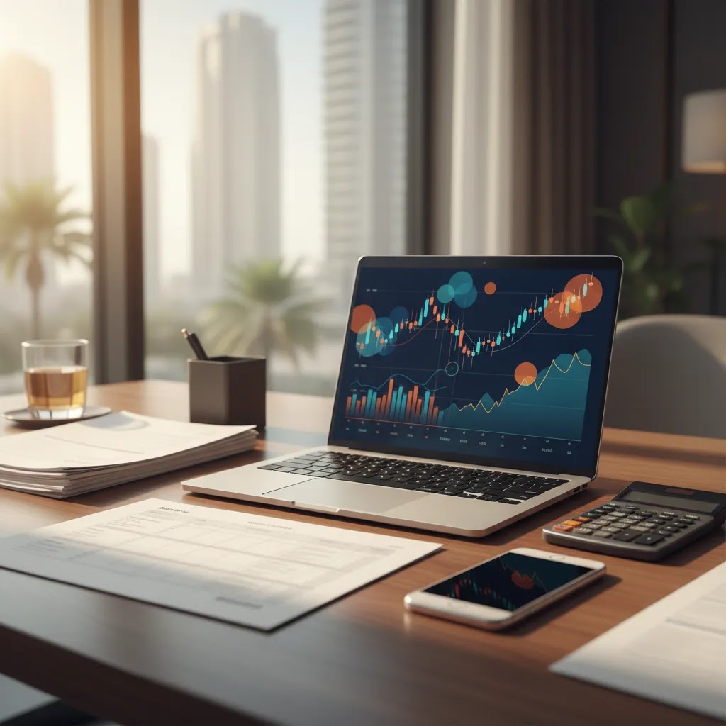 Trading costs explained with trading desk, calculator, charts, and broker comparison tools