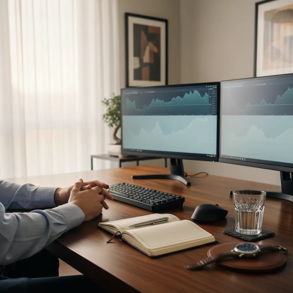 Trading psychology in forex and CFD trading shown through stress management and disciplined performance routine