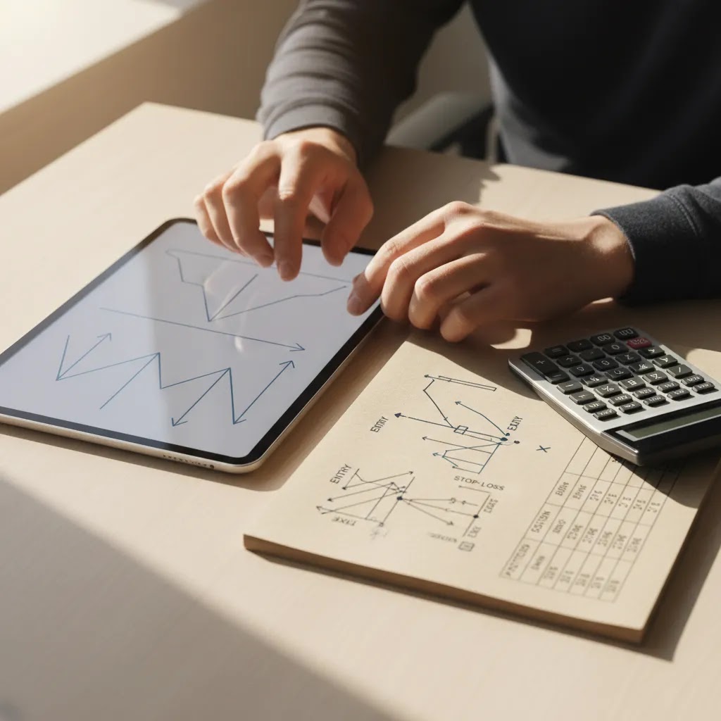 Trading strategies for beginners with trading plan and risk management strategy setup