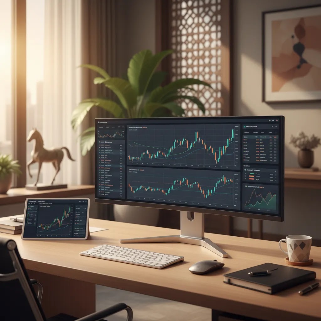TradingView guide hero image showing professional chart analysis workspace for UAE traders