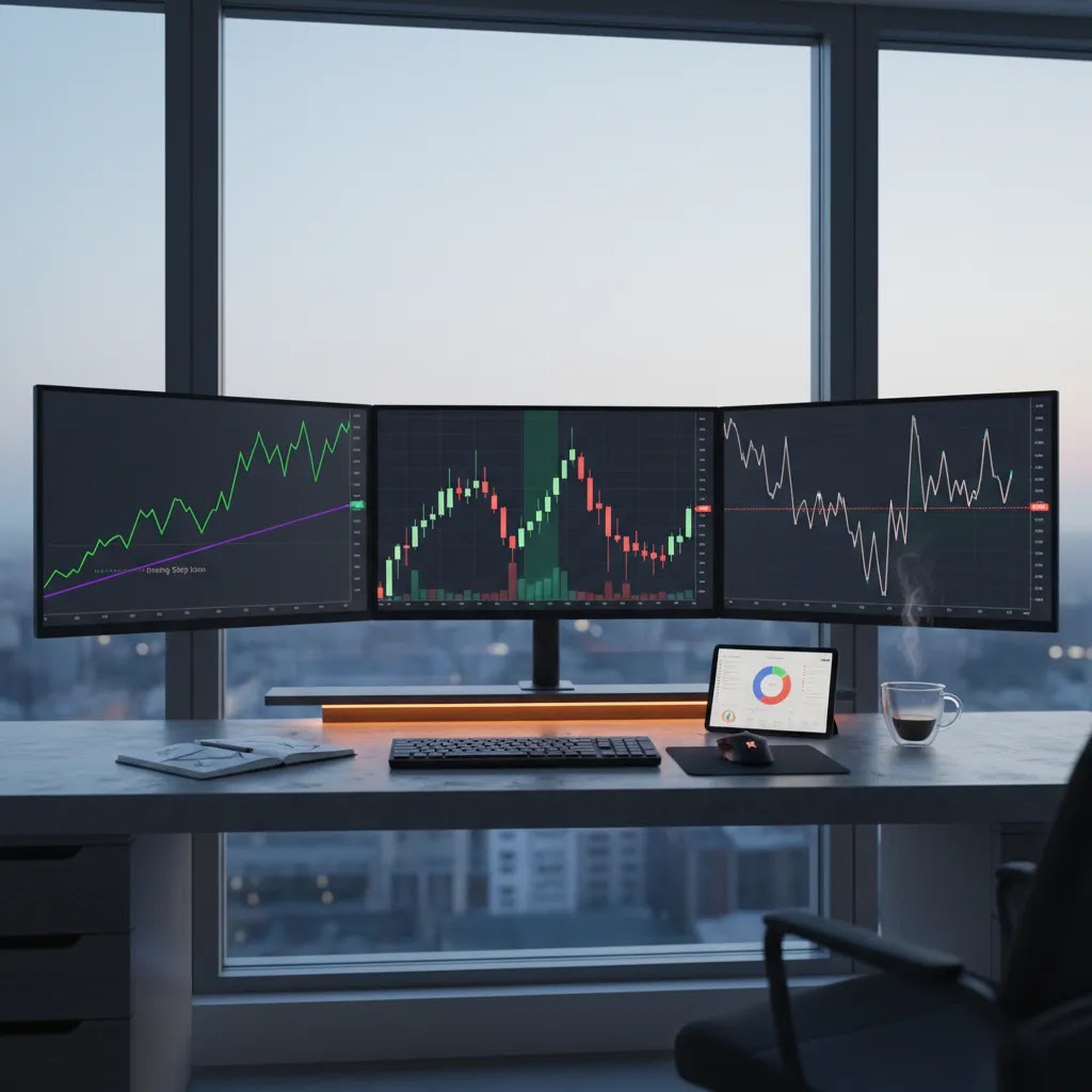 Trailing stop loss and stop loss forex execution risks shown on a professional trading platform setup