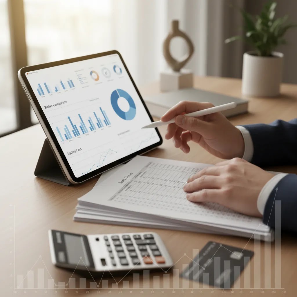 How to buy shares in UAE safely by comparing brokers, reviewing fees, and checking trading platform security