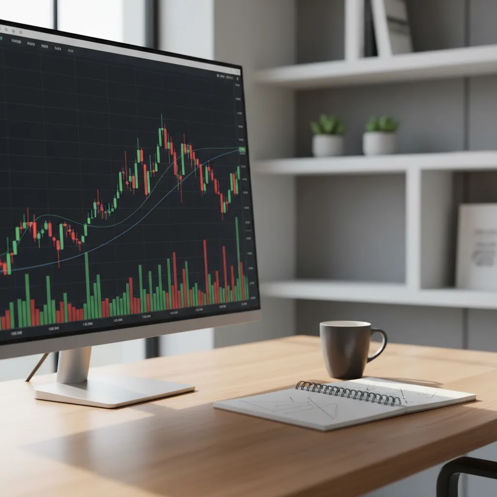 VWAP day trading chart setup showing the vwap indicator on an intraday trading screen