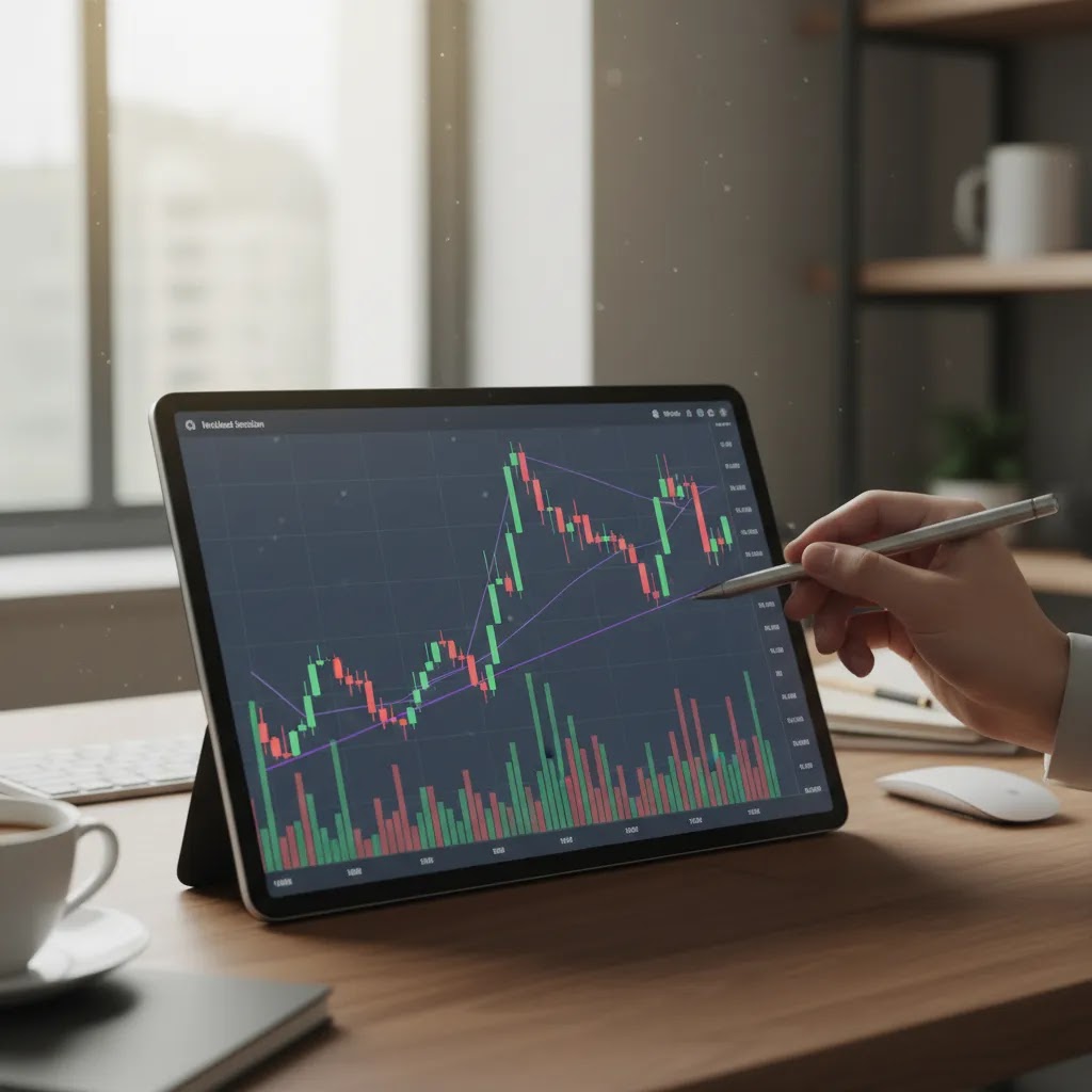 VWAP meaning and vwap calculation illustrated on an intraday chart with volume analysis