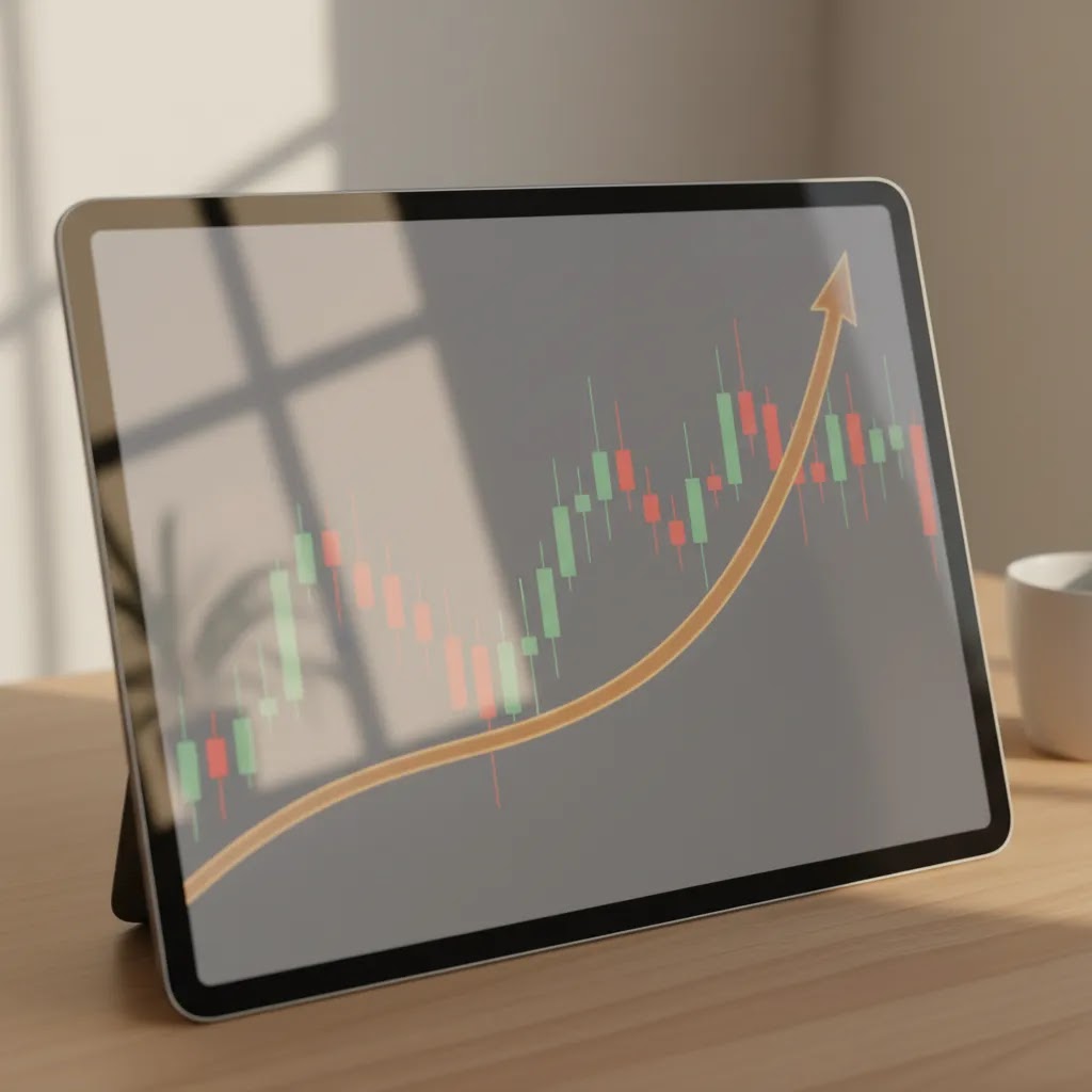 Moving average indicator smoothing price action on a chart to show market trend direction