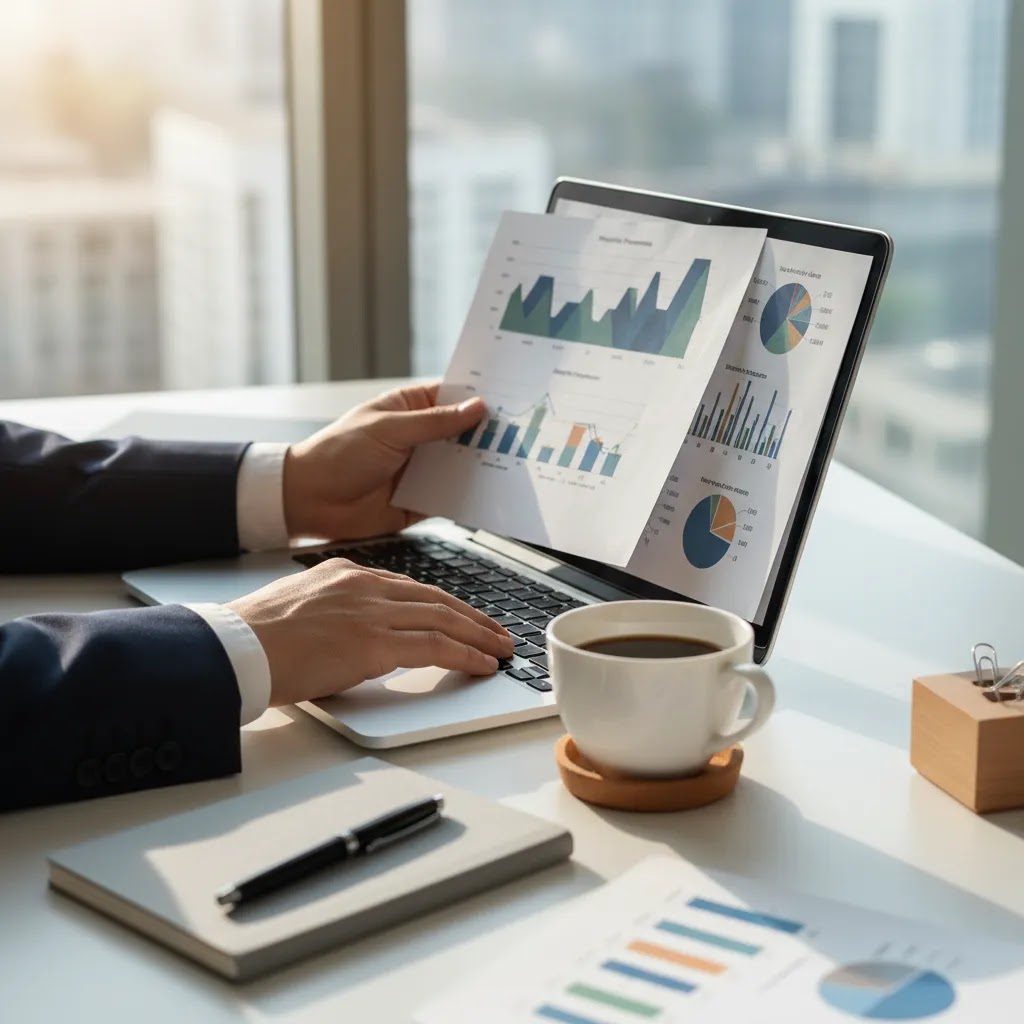 What is risk tolerance in investing shown through a calm portfolio review workspace