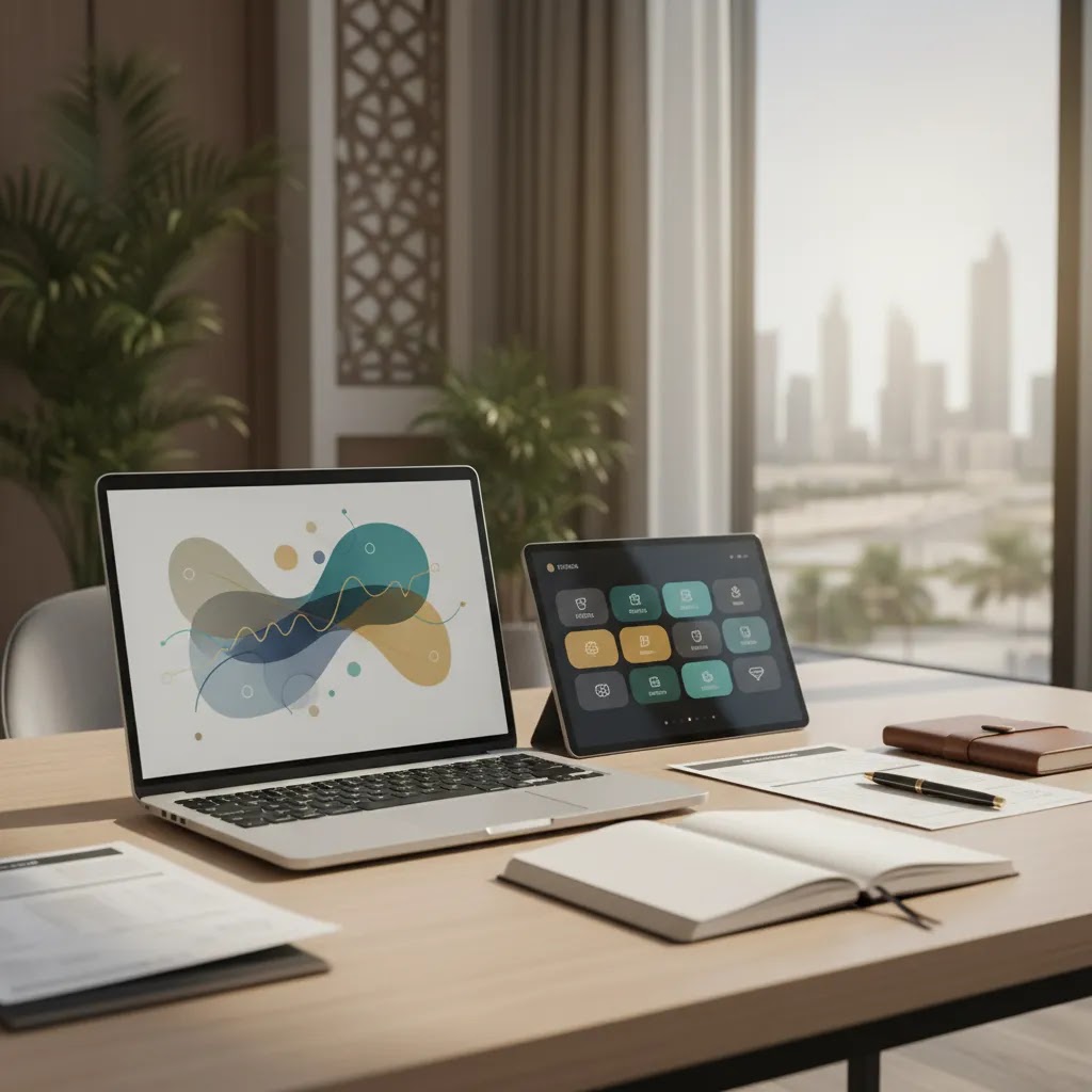 What is trading hero image showing a beginner-friendly financial trading workspace with stocks forex and CFDs