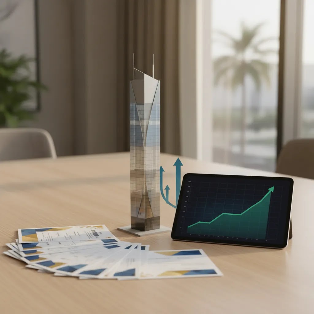 What is IPO in the UAE concept image showing an initial public offering and public market participation