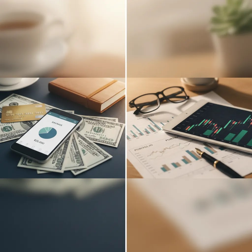 Where to keep emergency fund money compared with investing for long-term goals