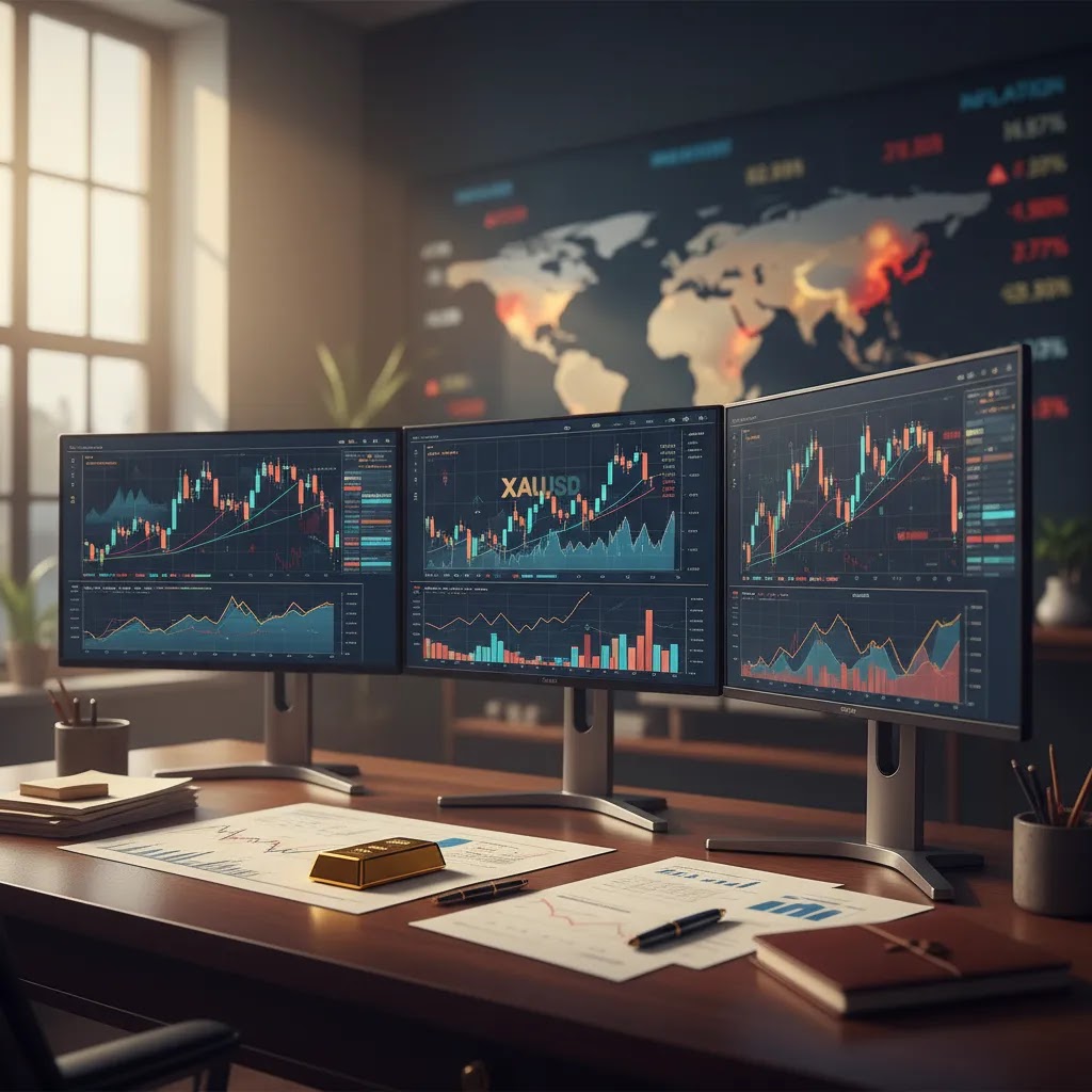 XAUUSD gold trading chart analysis for UAE traders studying market structure